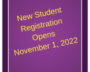 New Stu Reg 2022